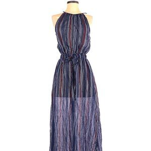 Universal Thread Maxi Dress Halter Striped Beach/Swim